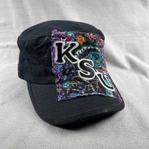 Kansas State University Hat Cap Womens Adjustable Black KSU K-State Army‎ Cadet